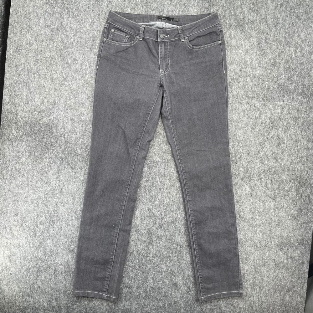 Prana Jeans Womens 8 Charcoal Gray Organic Cotton Stretch Denim Pants Kara